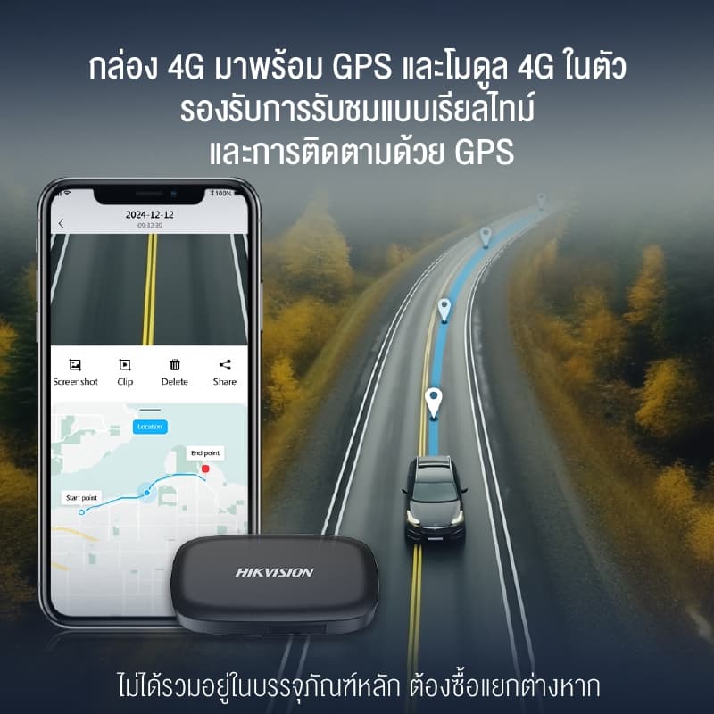 HIKVISION C8PRO Dash Cam 4K Built-In GPS 4G Box กล้องติดรถยนต์ ความคมชัด 2160P WDR Dual Vision 5G WIFI Car camera https://wayoza.com