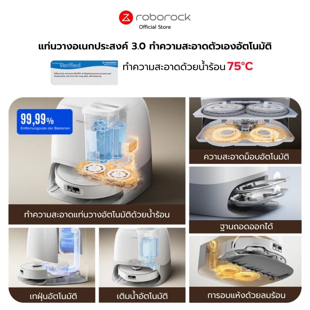 Roborock Qrevo Curv หุ่นยนต์ดูดฝุ่น ถูพื้น อัจฉริยะ แรงดูดสูงถึง 18,500 Pa รับประกันสินค้า 2 ปี https://wayoza.com