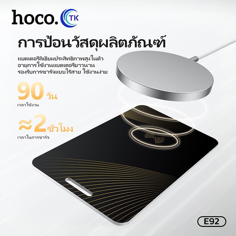HOCO E92 DI84 การ์ดระบุตำแหน่ง การ์ดป้องกันการสูญหาย อุปกรณ์ระบุตำแหน่งที่แม่นยำระยะไกล กันน้ำได้ https://wayoza.com