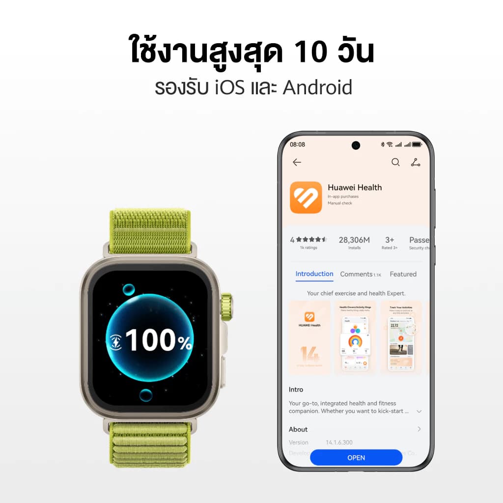 HUAWEI WATCH FIT 4 Series สมาร์ทวอช นาฬิกา smart watch การจัดการด้านสุขภาพขั้นสูง https://wayoza.com