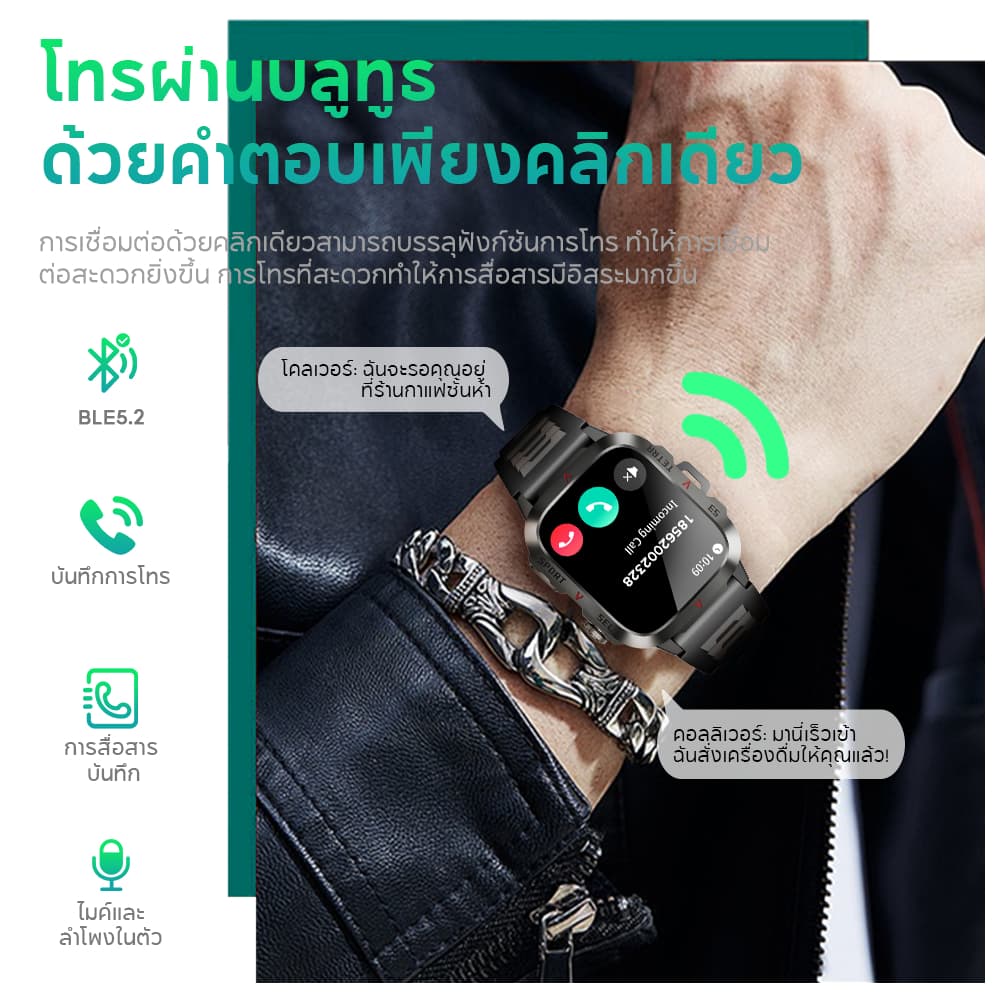 Aolon Tetra S3 สมาร์ทวอทช์ 420mAh นาฬิกาวิ่ง 1.96 นิ้ว จอใหญ่ วัดการเต้นหัวใจ 24 ชั่วโมง IP67 กันน้ํา นาฬิกาออกกำลังกาย https://wayoza.com