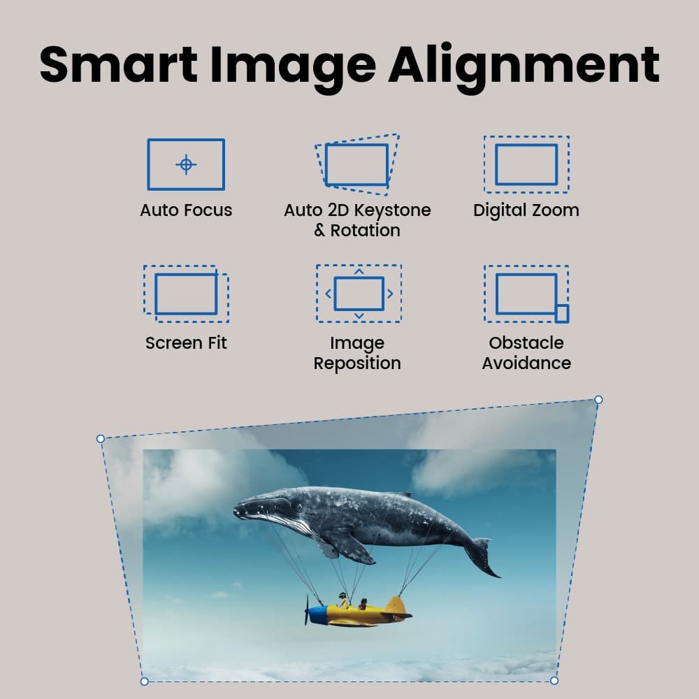 BenQ GP520 โปรเจคเตอร์ Google TV 4K HDR 2600lm Home Entertainment Projector (โปรเจคเตอร์ 4K) https://wayoza.com