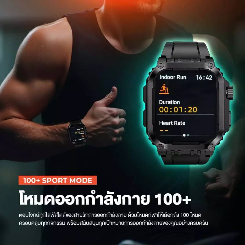 AXON G-Connect Smart Watch หน้าจอ IPS 1.85" รองรับการโทร วัดชีพจร SpO2 ติดตามด้วย GPS - 2Y https://wayoza.com