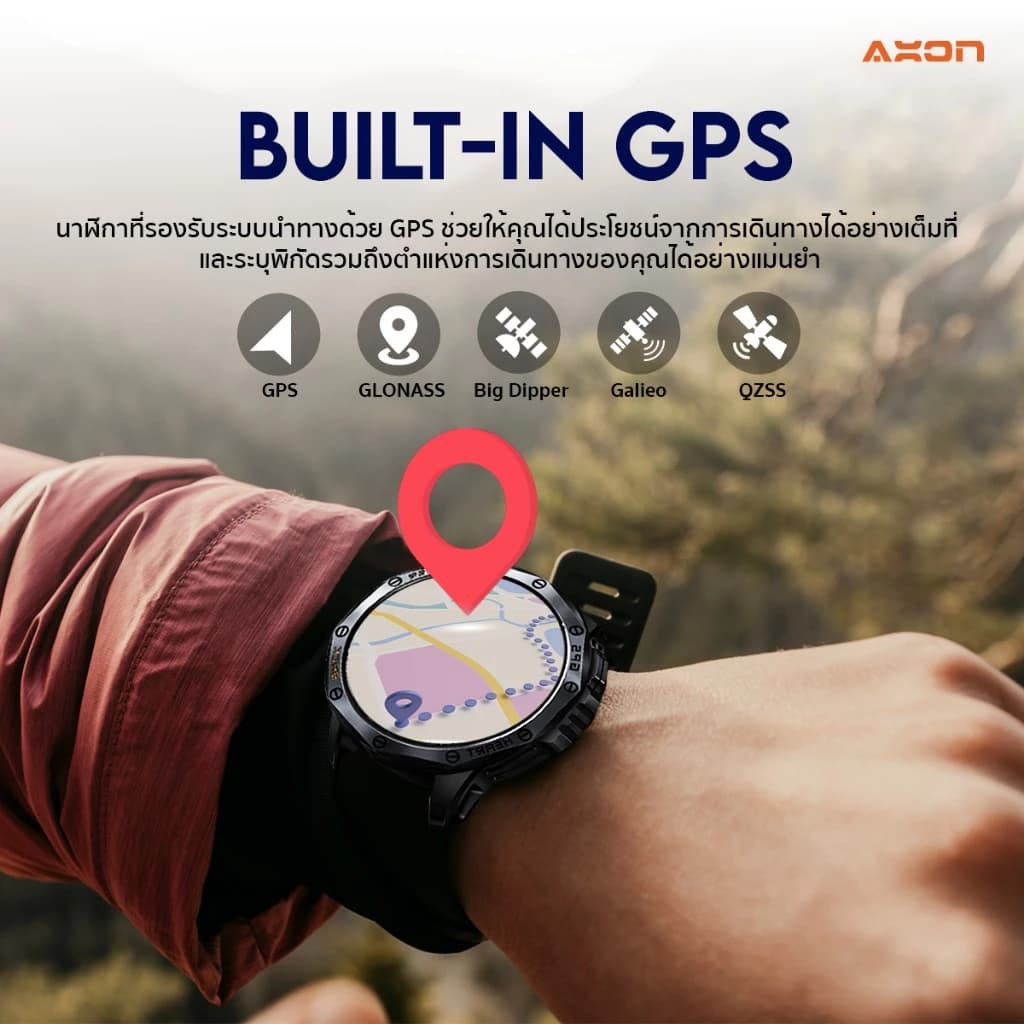 AXON Memo Pro GPS Smart Watch เพื่อสุขภาพ AMOLED 1.43" GPS โทรได้ วัดชีพจร SpO2 รับประกัน 2 ปี https://wayoza.com