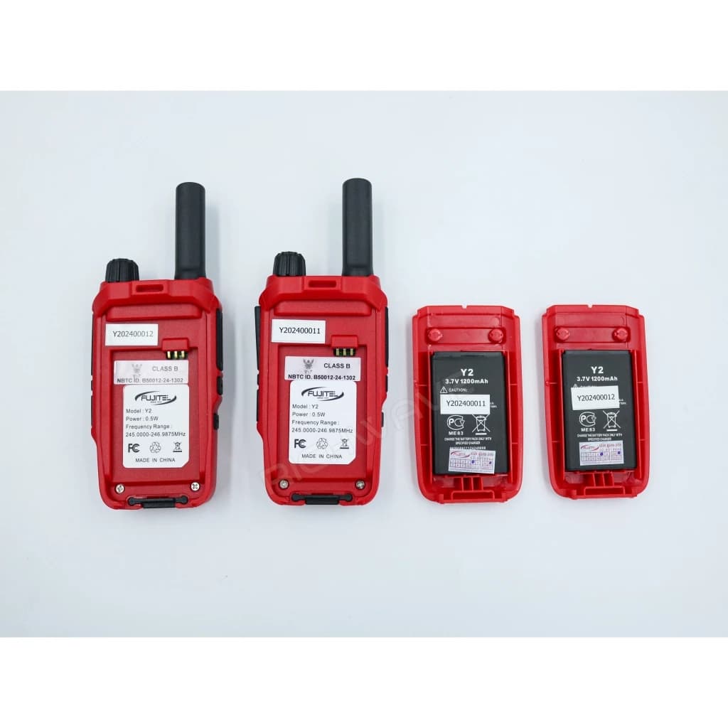 Fujitel รุ่น Y2 DUO PACK แพ็คคู่ วิทยุสื่อสาร เครื่องเล็ก ถูกกฏหมาย ยกเว้นจดใบอนุญาต วอแดง รับประกัน 1 ปี https://wayoza.com