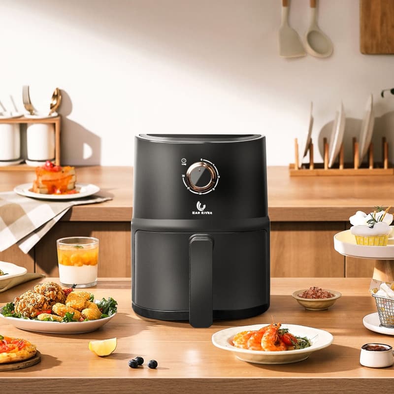 HAN RIVER รุ่น HRAF04 หม้อทอดไร้น้ำมัน ความจุ 3.5L Air Fryer หม้ออบลมร้อน 800W ไขมันต่ำ มัลติฟังก์ชั่น หม้อทอด https://wayoza.com