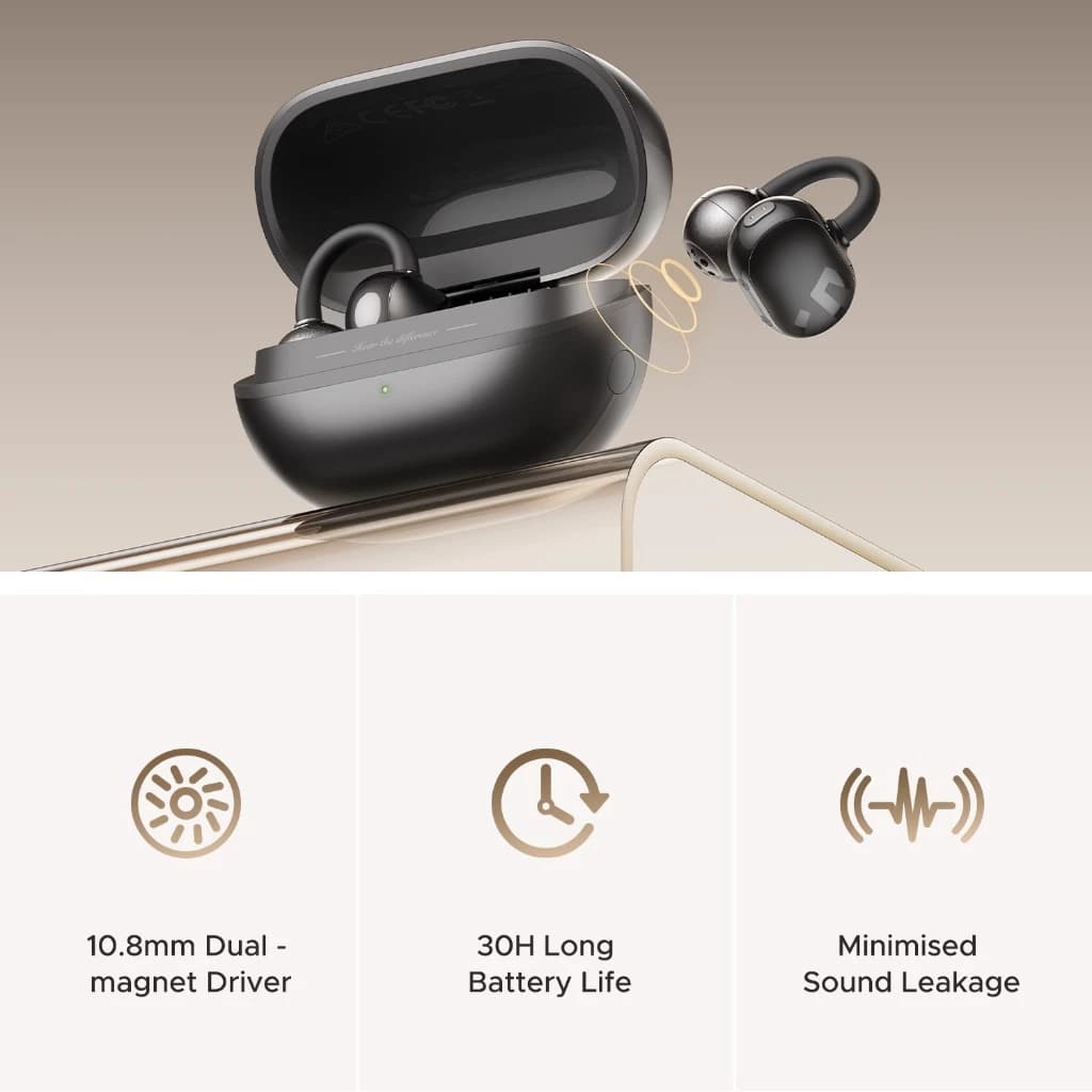 SOUNDPEATS POP Clip หูฟังบลูทูธ Bluetooth 5.4 ปุ่มกด clip on หูฟังไร้สาย Open Ear แบบหนีบหู มี Movie Mode Game Mode https://wayoza.com
