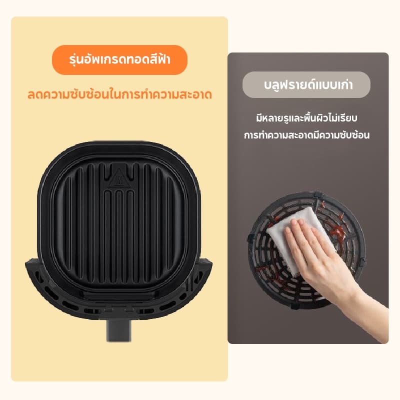 HAN RIVER รุ่น HRAF02 หม้อทอดไร้น้ำมัน 8 ลิตร อเนกประสงค์ Air fryer ควบคุมลูกบิดคู่ หน้าต่างโปร่งใส https://wayoza.com