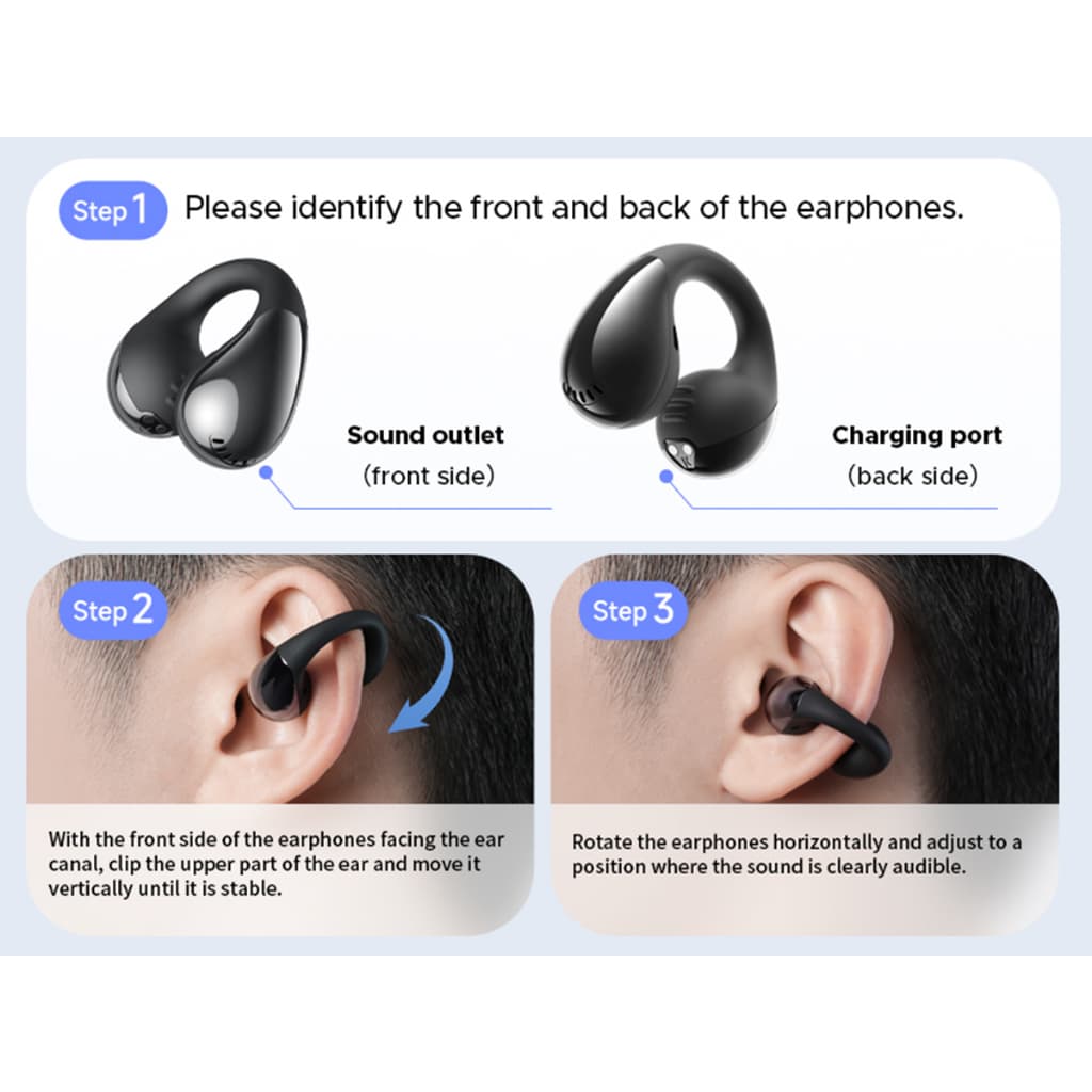 SoundPEATS PearlClip Pro หูฟังบลูทูธ clip on Bluetooth 5.4 หูฟังไร้สาย Open Ear Headphones https://wayoza.com