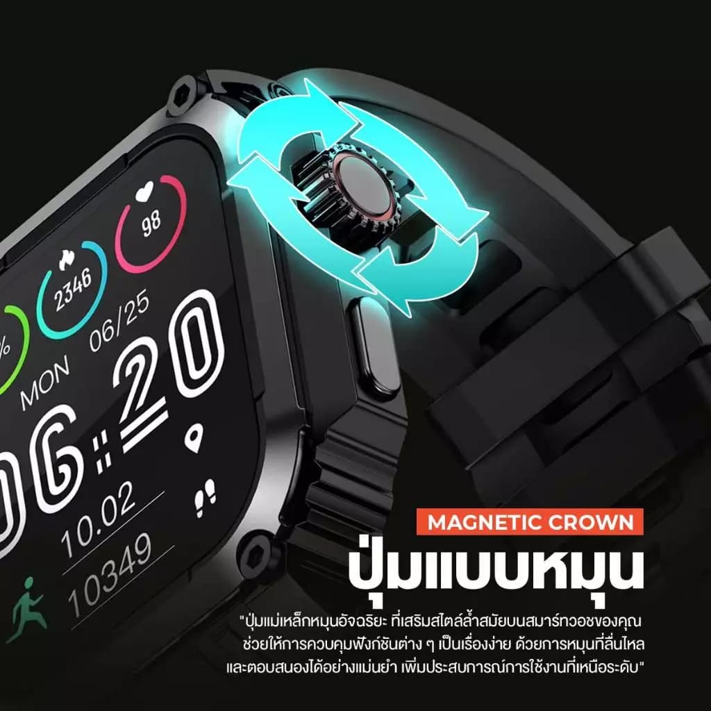 AXON G-Connect Smart Watch หน้าจอ IPS 1.85" รองรับการโทร วัดชีพจร SpO2 ติดตามด้วย GPS - 2Y https://wayoza.com