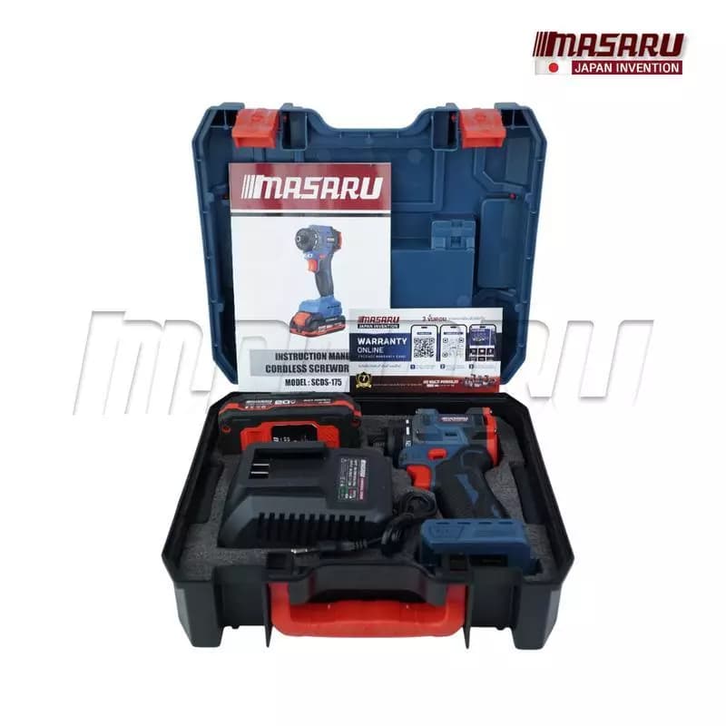 MASARU รุ่น SCDS-175 แรงบิด 80 N.m ไขควงคลัชไร้สาย (CORDLESS SCREWDRIVER) 2IN1 ได้ทั้งงานไขควงคลัช และงานสว่าน https://wayoza.com