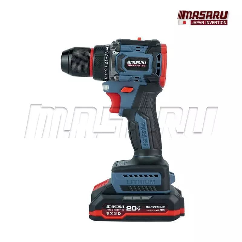 MASARU รุ่น SCD-115 แรงบิด 55 N.m สว่านไร้สายไฟฟ้า ไขควงคลัชไร้สาย 2 ระบบ เจาะ ขันสกรู มอเตอร์ Brushless พร้อมดอกสว่าน อุปกรณ์ครบกล่อง https://wayoza.com