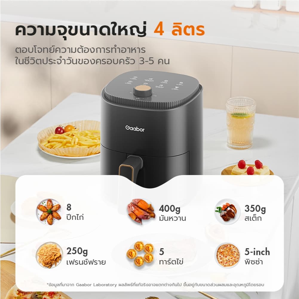 Gaabor รุ่น AF-35M02A ขนาด 4 ลิตร​ หม้อทอดไร้น้ำมัน Airfryer เตาอบลมร้อน 360° เหมาะสำหรับการใช้งาน 3-5 คน https://wayoza.com