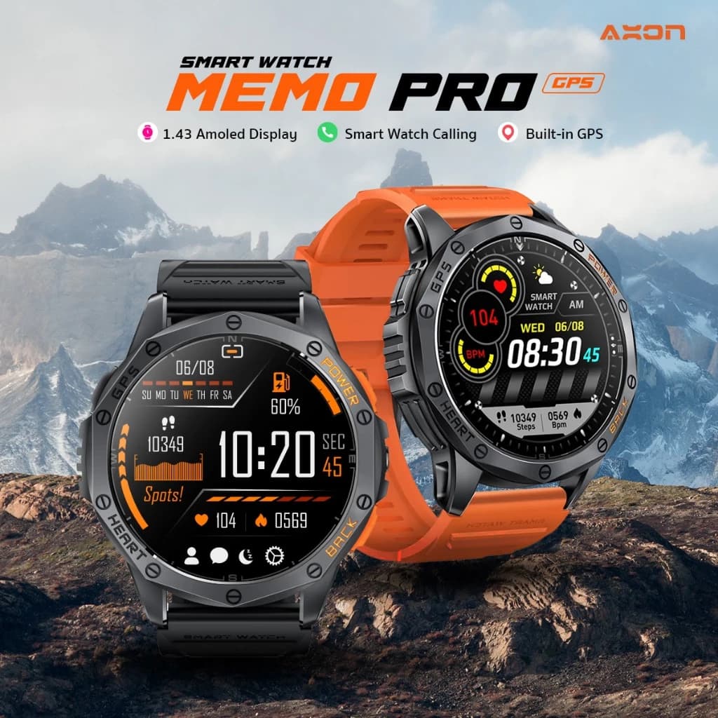 AXON Memo Pro GPS Smart Watch เพื่อสุขภาพ AMOLED 1.43" GPS โทรได้ วัดชีพจร SpO2 รับประกัน 2 ปี https://wayoza.com