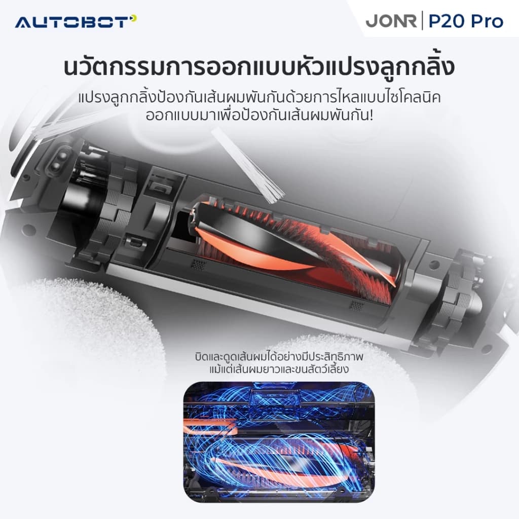 AUTOBOT x JONR P20 Pro Vacuum and Mop หุ่นยนต์ดูดฝุ่น ระบบถูแขนยืดหยุ่น ซัก อบร้อนผ้าถู ALL in One https://wayoza.com