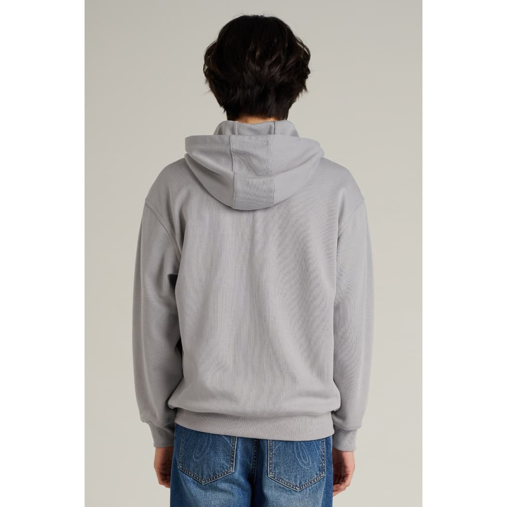 Mc jeans เสื้อกันหนาว ฮู้ดดี้ Unisex แขนยาว สีเทาอมฟ้า MJHP238 https://wayoza.com