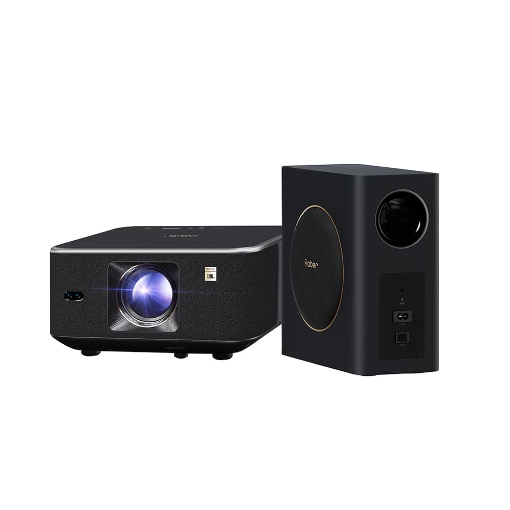 Yaber K3 Pro โปรเจคเตอร์ Google TV 1080P โฟกัสอัตโนมัติ รองรับ 4K พร้อม Subwoofer ความสว่าง 1600 ANSI Lumens Google TV Built-In projector ดูหนัง https://wayoza.com