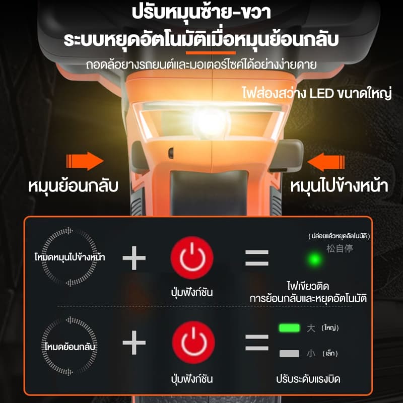 Tigron รุ่น TCF-420B แรงบิด 420 N.m บล็อกไฟฟ้าไร้สาย 21V ประแจผลกระทบไฟฟ้าไร้แปรงถ่าน ประแจผลกระทบ บล็อกถอดล้อไฟฟ้า เครื่องขันน็อตไร้สาย https://wayoza.com