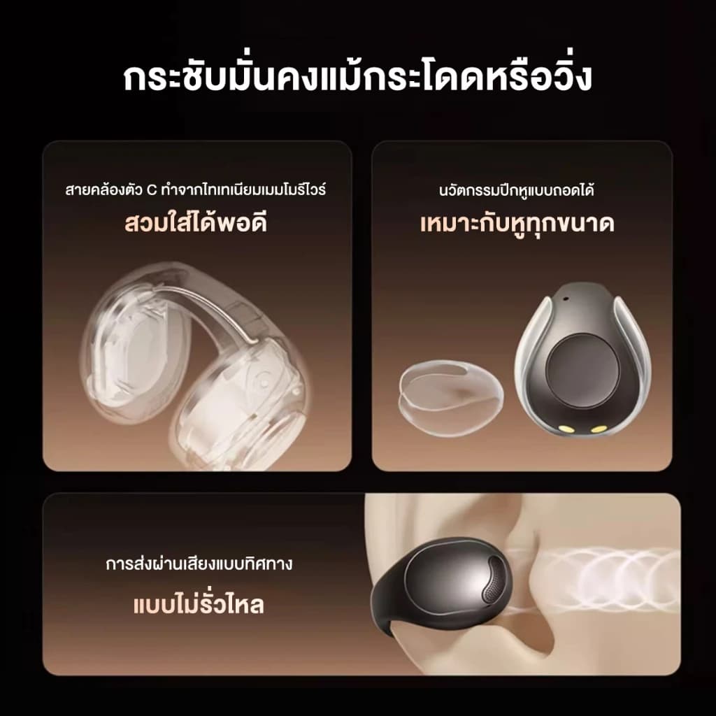 SOUNDCORE C40i Flexible and Comfortable Clip-On Earbuds หูฟังบลูทูธไร้สาย หูฟังไร้สาย หูฟังบลูทูธ เสียงเบสหนัก กันน้ํา https://wayoza.com