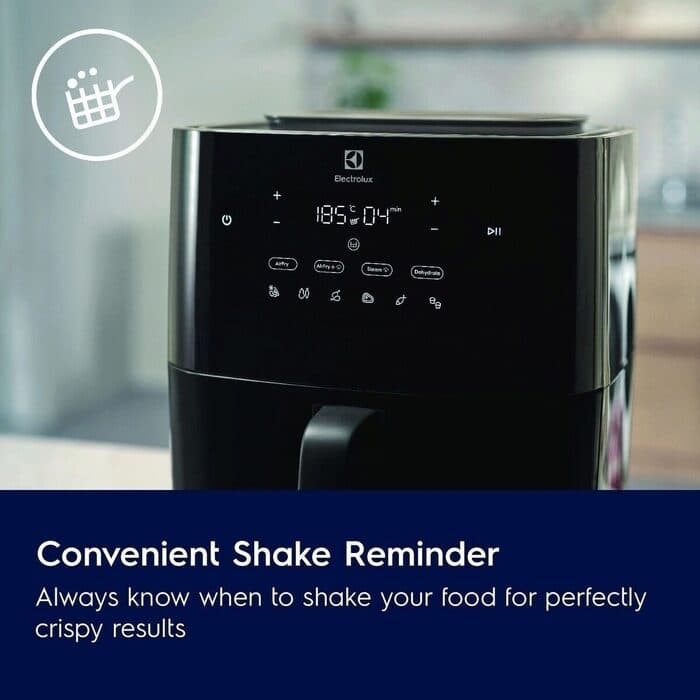 Electrolux รุ่น E7AF1-700P หม้อทอดไร้น้ำมัน UltimateTaste 700 ความจุ 6.9 ลิตร หม้ออบลมร้อน สีดำ https://wayoza.com