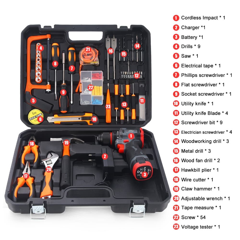 MLHY ไขควงคลัชไร้สาย เจาะ ขันสกรู 108pcs ชุดเครื่องมือช่าง ชุดบล็อกประแจ Brushless พกพาไฟฟ้าสว่านไฟฟ้าสว่านไฟฟ้าสว่านไฟฟ้าชุดเพื่อเจาะเข้าไปในคอนกรีต https://wayoza.com