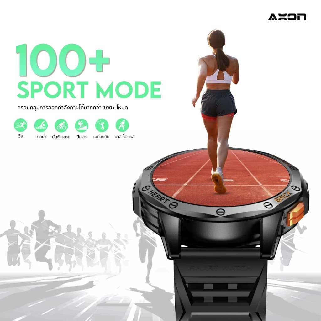 AXON Memo Pro GPS Smart Watch เพื่อสุขภาพ AMOLED 1.43" GPS โทรได้ วัดชีพจร SpO2 รับประกัน 2 ปี https://wayoza.com