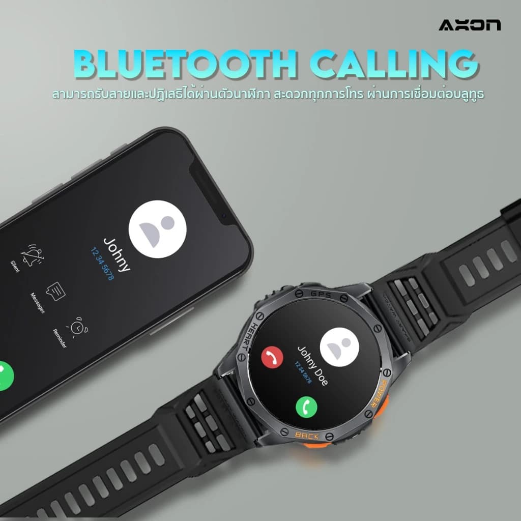 AXON Memo Pro GPS Smart Watch เพื่อสุขภาพ AMOLED 1.43" GPS โทรได้ วัดชีพจร SpO2 รับประกัน 2 ปี https://wayoza.com