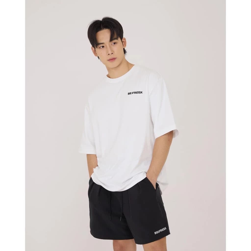 BE;FREEK กางเกงขาสั้น โลโก้เบสิก สีดำ (สินค้าพร้อมส่ง) Black Shorts Unisex Basic Logo https://wayoza.com