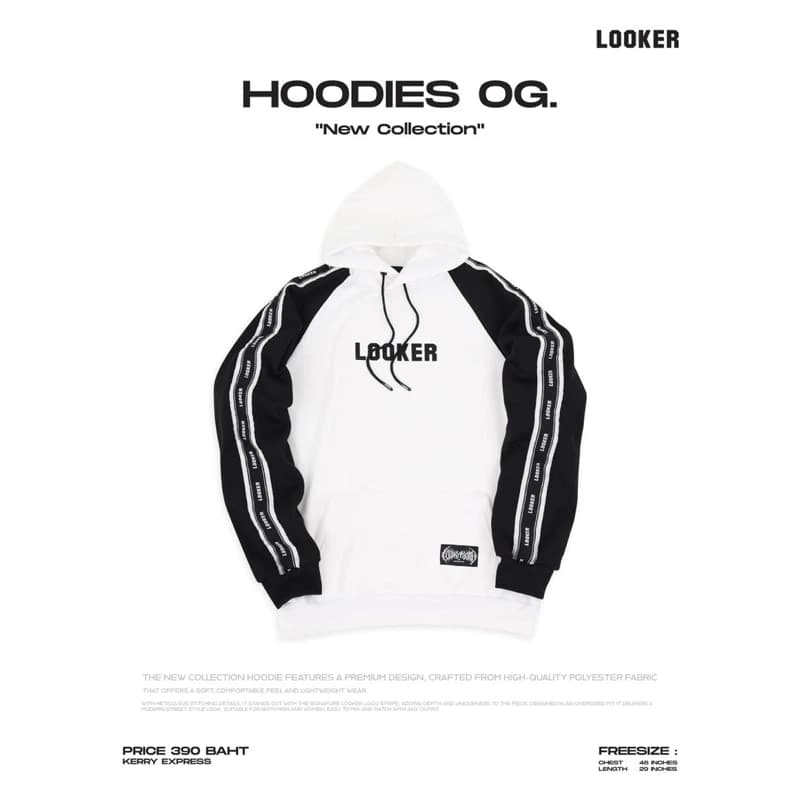 LOOKER HOODIES OG  เสื้อฮู้ดแขนยาว เสื้อแขนยาวมีฮู้ด https://wayoza.com