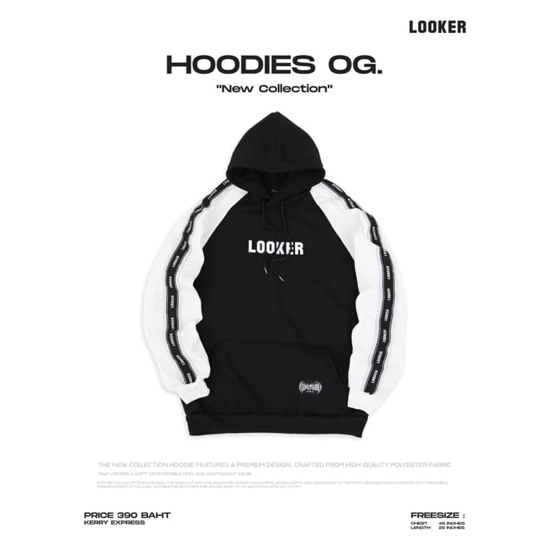 LOOKER HOODIES OG  เสื้อฮู้ดแขนยาว เสื้อแขนยาวมีฮู้ด https://wayoza.com