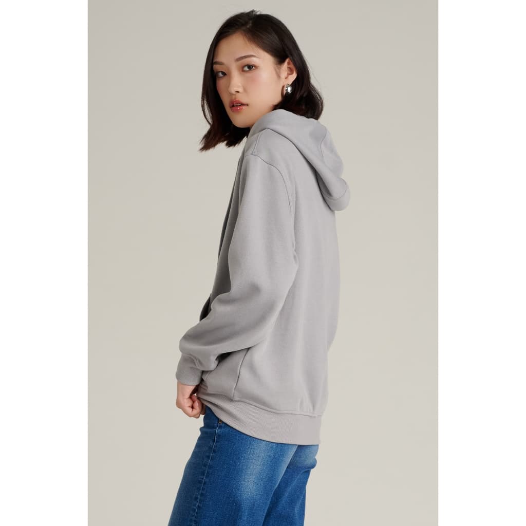 Mc jeans เสื้อกันหนาว ฮู้ดดี้ Unisex แขนยาว สีเทาอมฟ้า MJHP238 https://wayoza.com