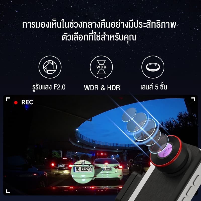 HIKVISION C200S Dash Cam Car Camera กล้องติดรถยนต์หน้า+หลัง 1080P Full HD+1080P HDR +Wi-Fi ในตัว หน้าจอ 3 นิ้ว https://wayoza.com