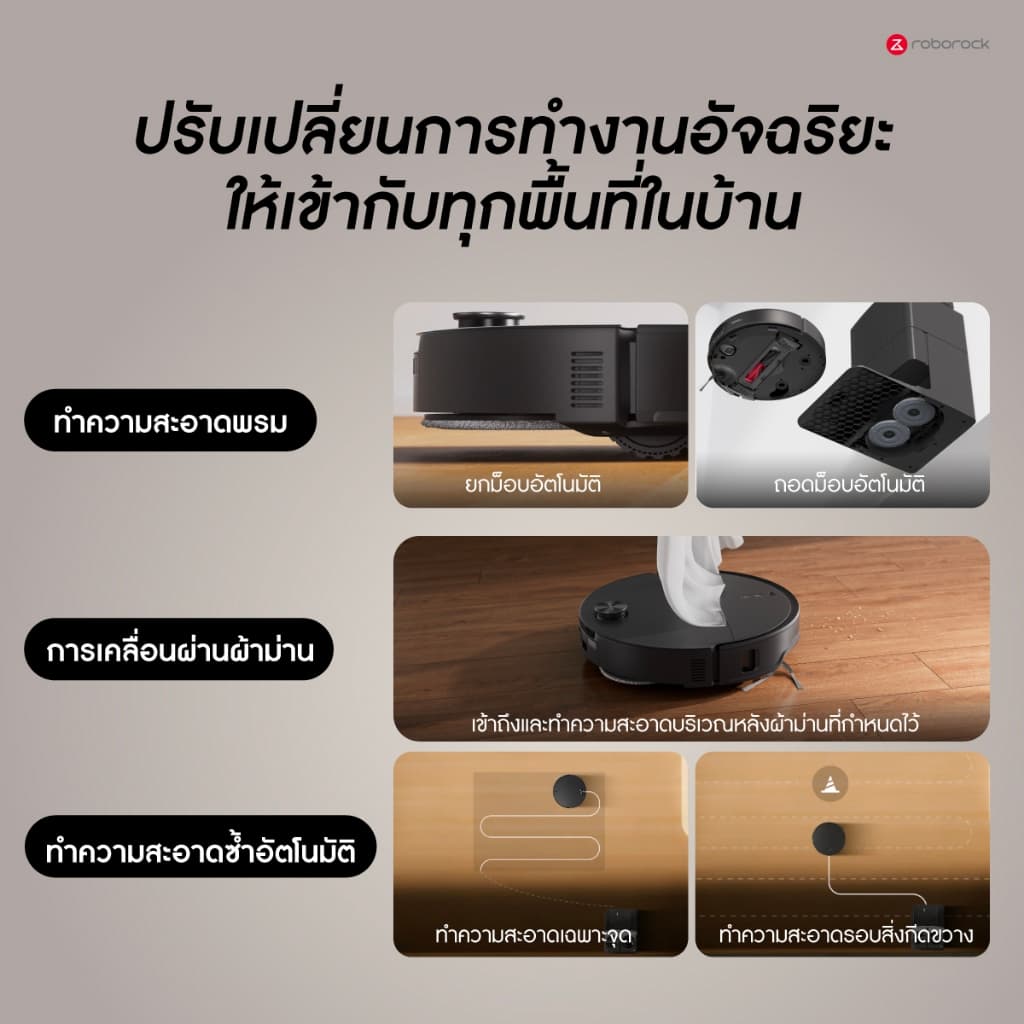 Roborock Qrevo Edge 2 หุ่นยนต์ดูดฝุ่นถูพื้นแรงดูดสูงถึง 25,000 Pa รับประกันสินค้า 2 ปี https://wayoza.com