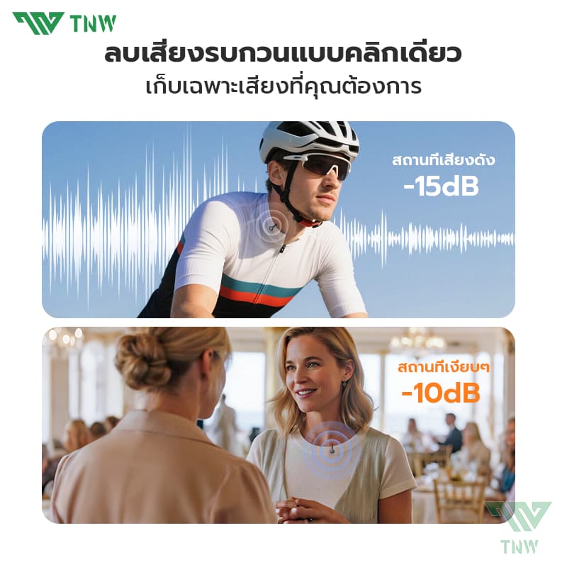 TNW X27 ไมโครโฟนไร้สาย AI ตัดเสียงรบกวน ไมโครโฟนแบบหนีบเสื้อ ขนาดพกพา สําหรับ iPhone/Andriod ไมค์สำหรับการถ่ายทอดสด Vlog https://wayoza.com
