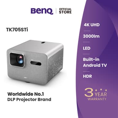 BenQ TK705STi โปรเจคเตอร์ Google TV 4K 3000lm HDR Short Throw Built-in Home Entertainment Projector