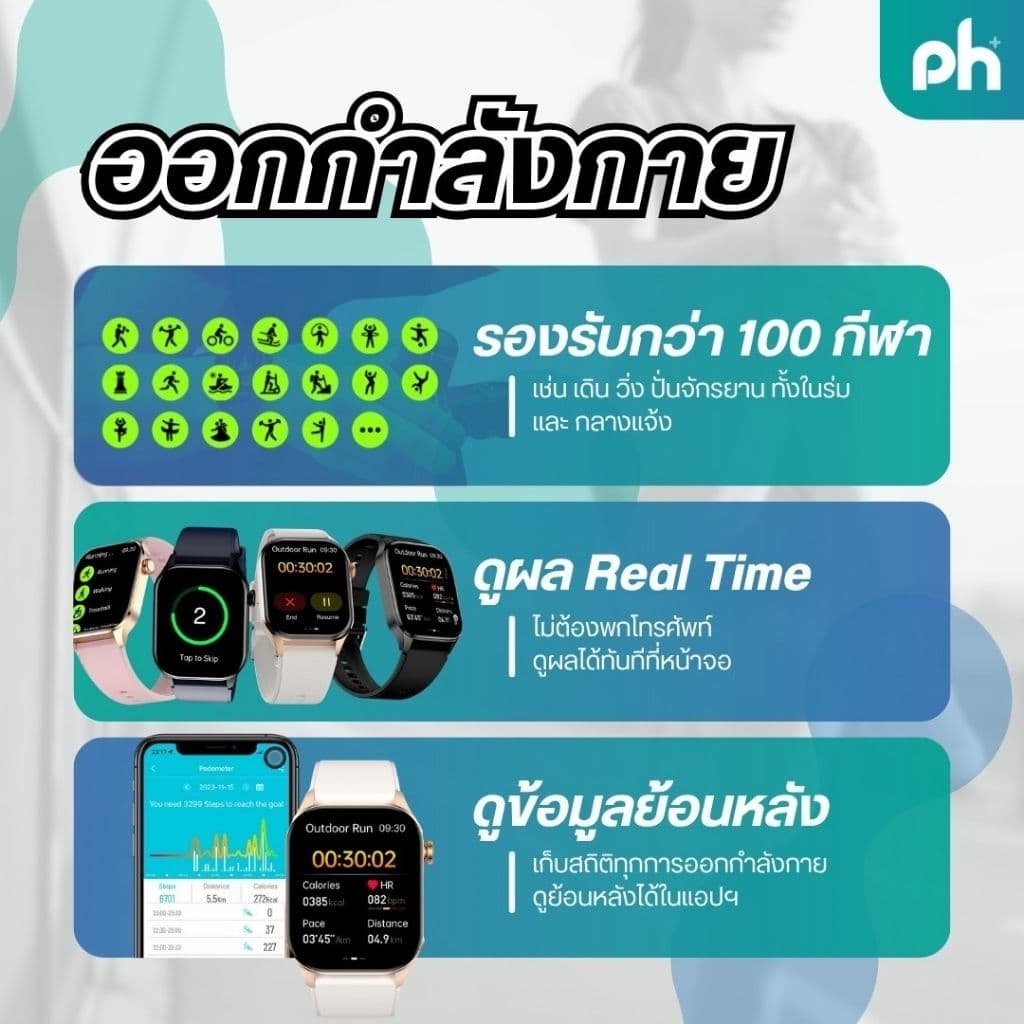 Pure Health Life Hr6 nano หน้าจอ amoled นาฬิกาวัดความดัน ไขมัน น้ำตาลในเลือด กรดยูริค รับสายโทรออก พร้อมระบบ SOS https://wayoza.com