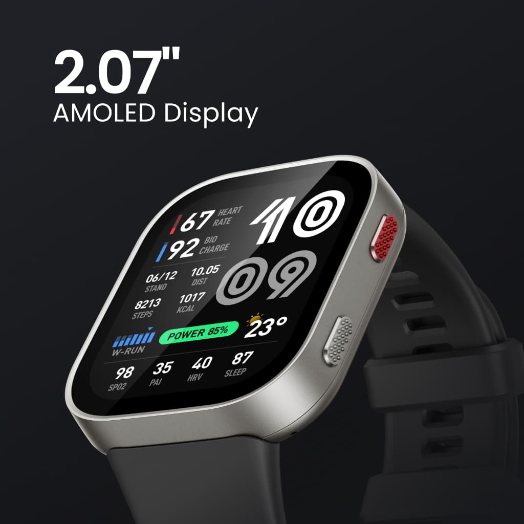Amazfit Bip Max Smartwatch 50mm จอ AMOLED 2.07" รองรับ HYROX แบต 20 วัน GPSแผนที่ออฟไลน์ 4GB 150+ กีฬา กันน้ำ 5ATM https://wayoza.com