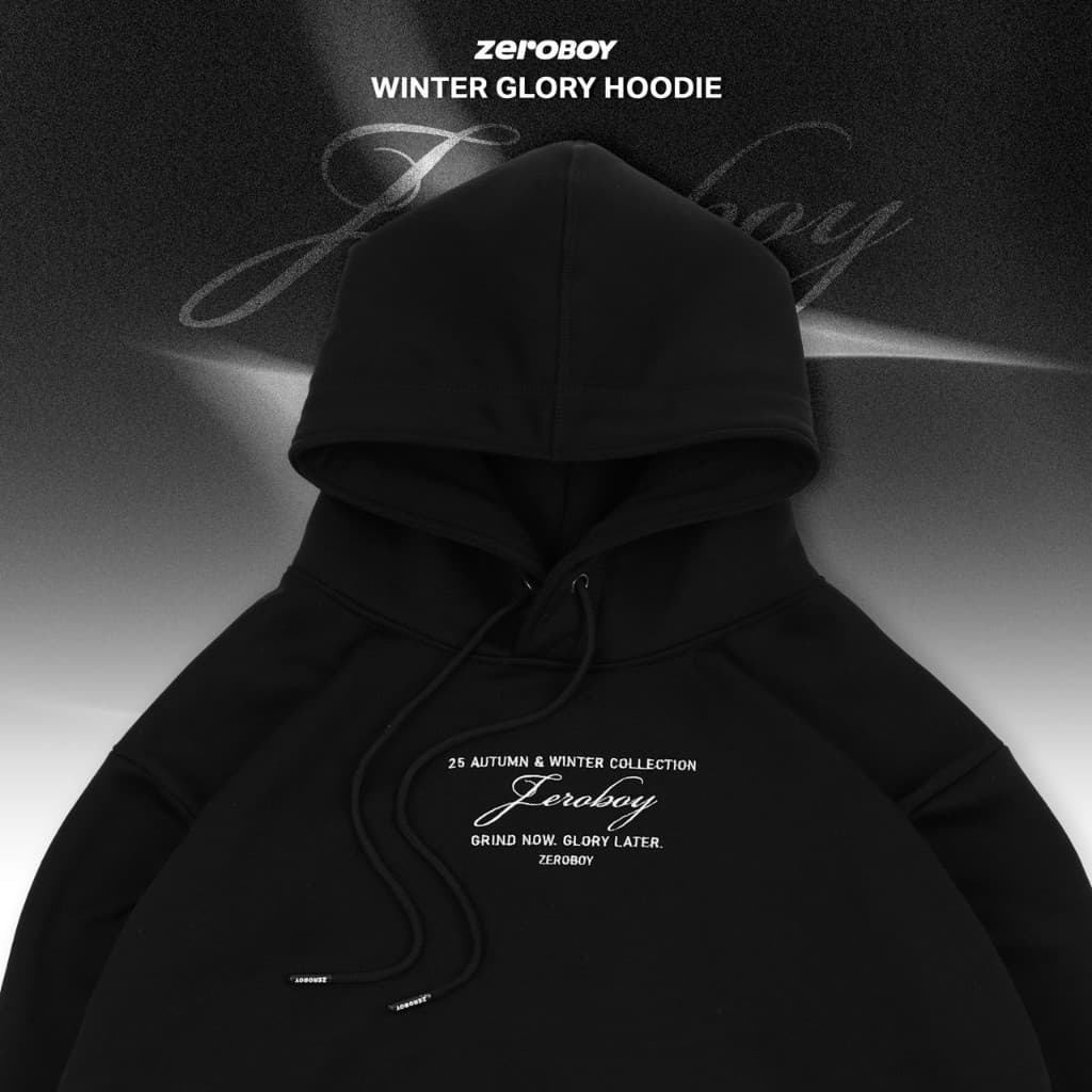 ZEROBOY เสื้อฮู้ดแขนยาว WINTER GLORY HOODIE/25 " เสื้อสำลีโลโก้สีขาว " https://wayoza.com