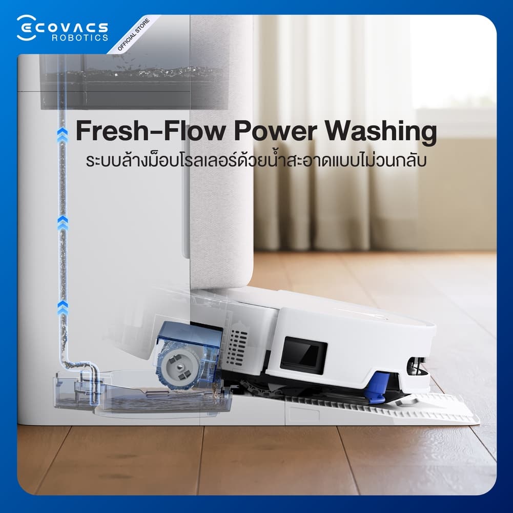ECOVACS DEEBOT T90 PRO OMNI หุ่นยนต์ดูดฝุ่น ถูพื้น อัจฉริยะ ทรงพลังทุกการทำงาน OZMO ROLLER 3.0 อัปเกรดใหม่ https://wayoza.com