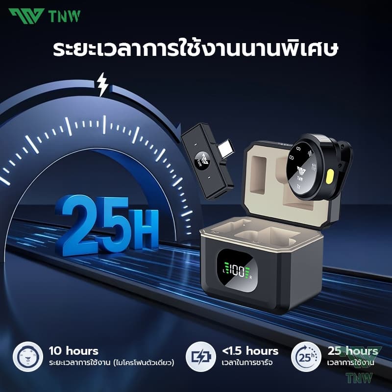 TNW A28 ไมโครโฟนไร้สาย ตัดเสียงรบกวน Wireless Microphone เสียบแล้วใช้งานได้เลย สําหรับสมาร์ทโฟน IPhone Type-C https://wayoza.com