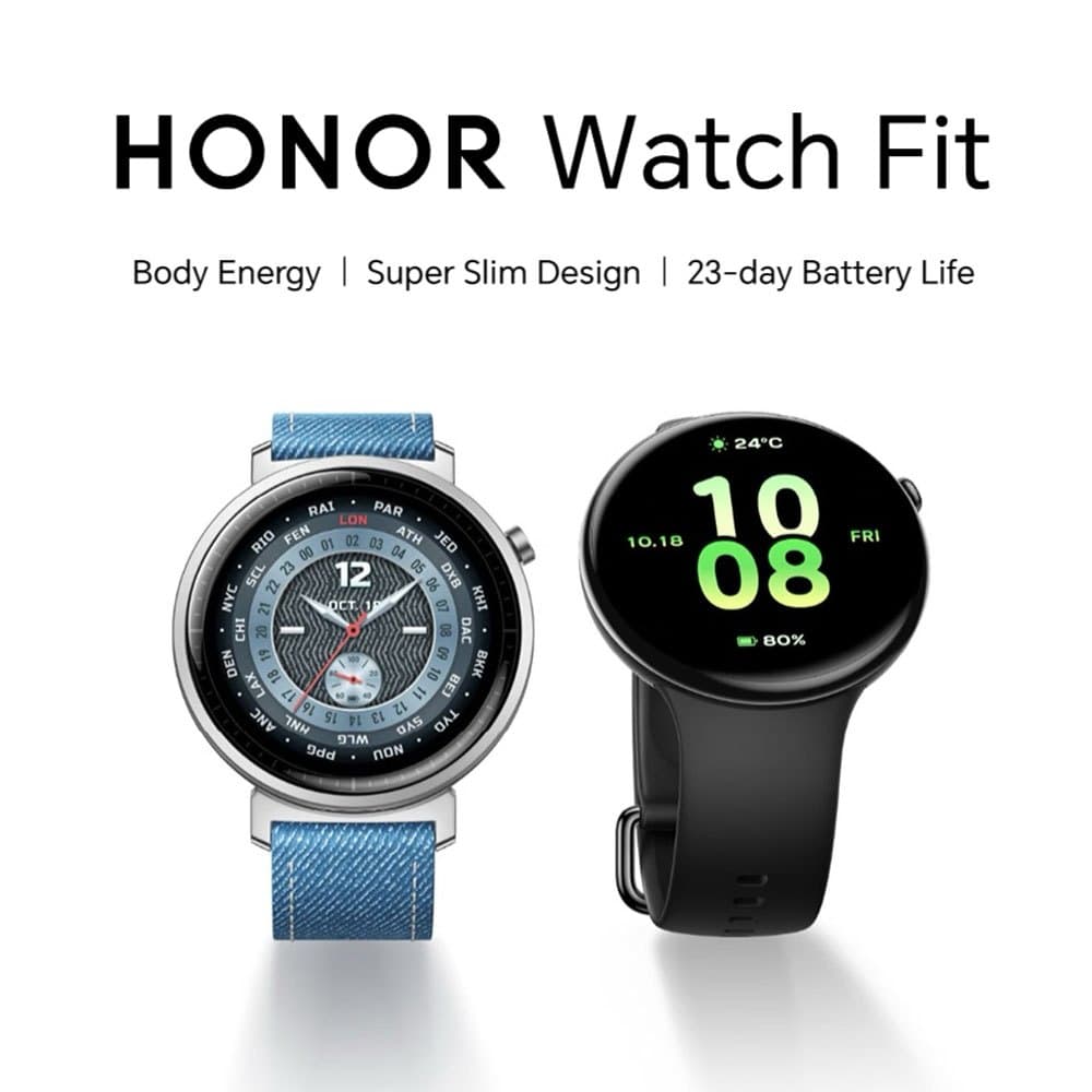 HONOR Watch Fit นาฬิกาอัจฉริยะ Smart Watch Body Energy แบตใช้งานได้นาน 23 วัน บาง 9.9 มม. นํ้าหนัก 27 ก. https://wayoza.com