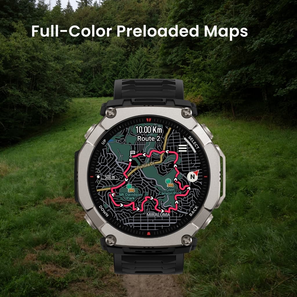 Amazfit T-Rex Ultra 2 สมาร์ทวอทช์สายลุย GPS Dual-Band ไทเทเนียม 51มม. จอ AMOLED Sapphire https://wayoza.com