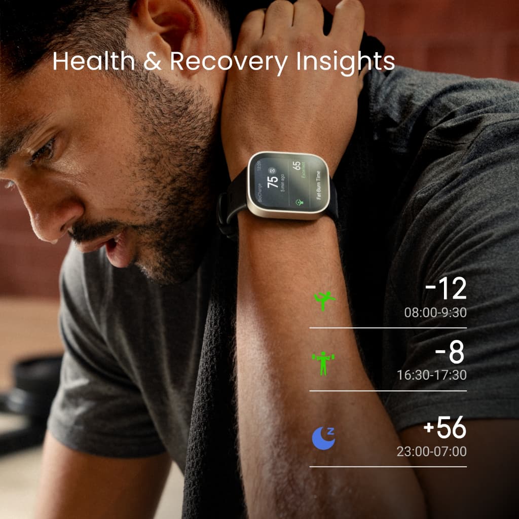 Amazfit Bip Max Smartwatch 50mm จอ AMOLED 2.07" รองรับ HYROX แบต 20 วัน GPSแผนที่ออฟไลน์ 4GB 150+ กีฬา กันน้ำ 5ATM https://wayoza.com