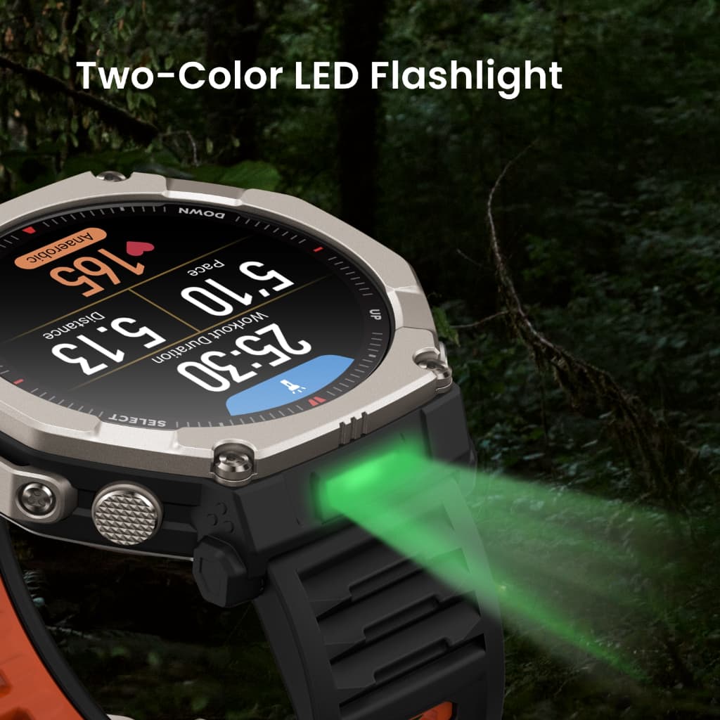 Amazfit T-Rex Ultra 2 สมาร์ทวอทช์สายลุย GPS Dual-Band ไทเทเนียม 51มม. จอ AMOLED Sapphire https://wayoza.com