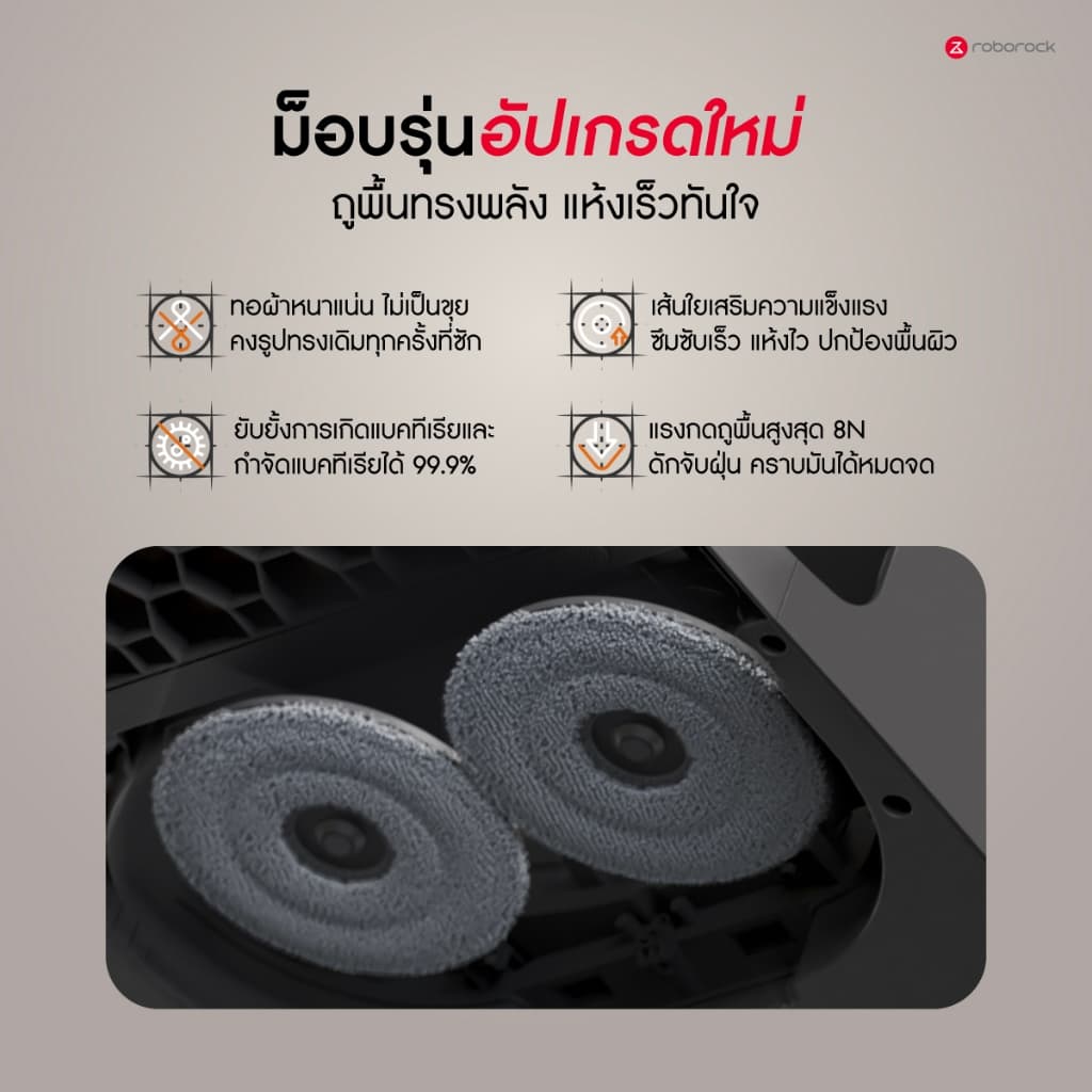 Roborock Qrevo Edge 2 หุ่นยนต์ดูดฝุ่นถูพื้นแรงดูดสูงถึง 25,000 Pa รับประกันสินค้า 2 ปี https://wayoza.com