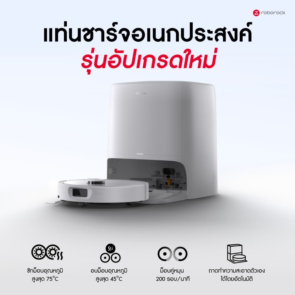 Roborock Qrevo 2 Pro หุ่นยนต์ดูดฝุ่นถูพื้น ดูดแรง 25000Pa ถูหมุนคู่ ซักผ้าอัตโนมัติ ยกไม้ถู 15mm ระบบ LiDAR แบต 5200mAh https://wayoza.com