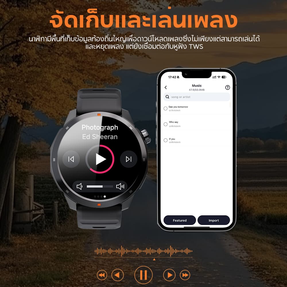 Aolon Navi R3 Ultra GPS สมาร์ทวอทช์ นาฬิกาว่ายน้ำ AMOLED นาฬิกาออกกำลังกาย กันน้ำได้ 30 เมตร 370mAh 6 ดาว Dual Band GPS https://wayoza.com