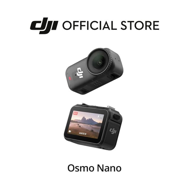 DJI Osmo Nano กล้อง Action Camera | 1/1.3 Sensor 4K เเถบเเม่เหล็ก 2 ด้าน เเบตเตอรี่เมื่อใช้คู่กัน 200 นาที
