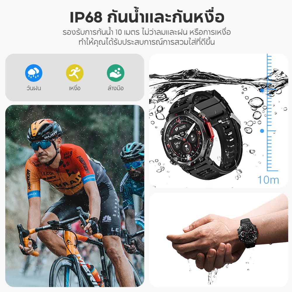 Aolon NEO GPS สมาร์ทวอทช์ GNSS 6 ตำแหน่งดาว smartwatch 480mAh นาฬิกาออกกำลังกาย IP68 กันน้ำ นาฬิกา ซิงค์ Strava https://wayoza.com