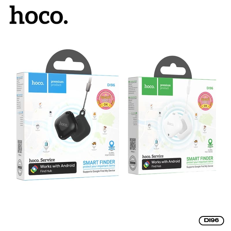 hoco รุ่น DI96 ติดตามของหาย GPS Tracker รองรับเครือข่าย Google Find Hub (ศูนย์การค้นหาของ Google) https://wayoza.com